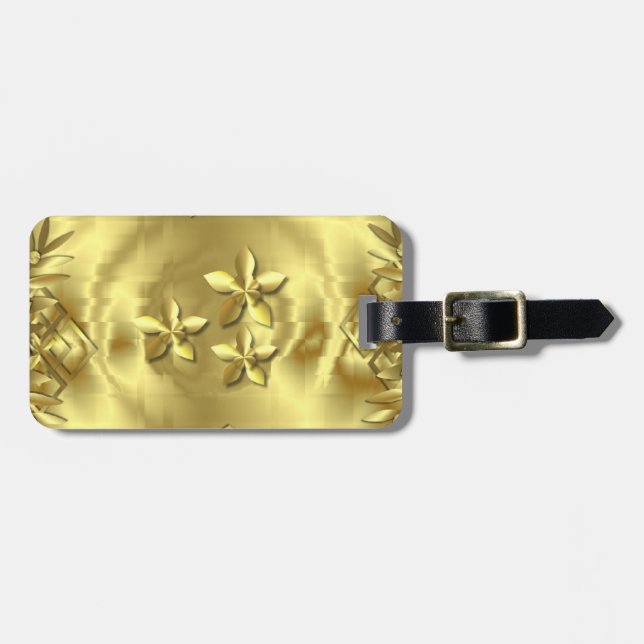 Rent guld bagagebricka (Horisontell Framsida)