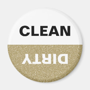 Rent guld- glitter/smutsar ner diskaren magnet