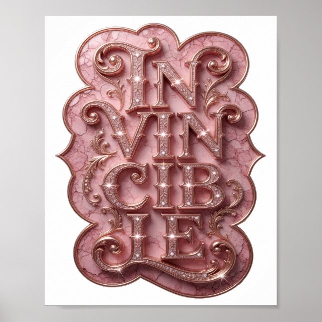 Rent guld i oövervinnerlig fet design poster (Framsidan)