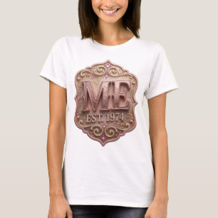 Rent guld ME EST 1974 Anpassad design T Shirt