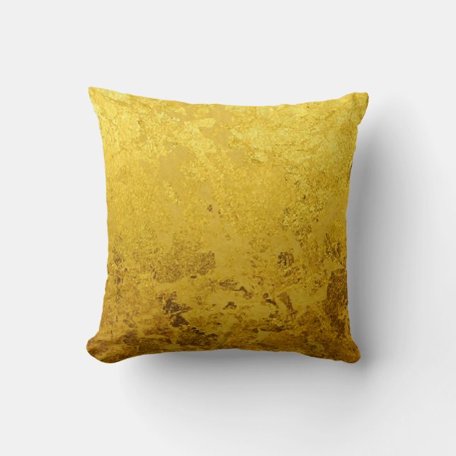 RENT GULD- mönster/bladguld Kudde (Framsida)