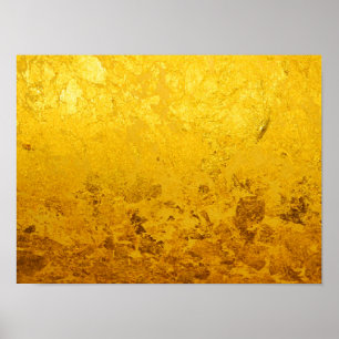 RENT GULD- mönster/bladguld Poster