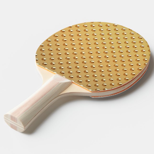 RENT GULD- mönster/guld- pärlor Pingisracket (Frontvinkel)