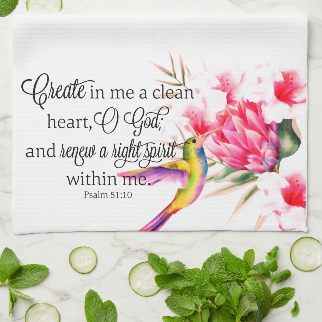 Rent hjärta kökshandduk (Vikta)