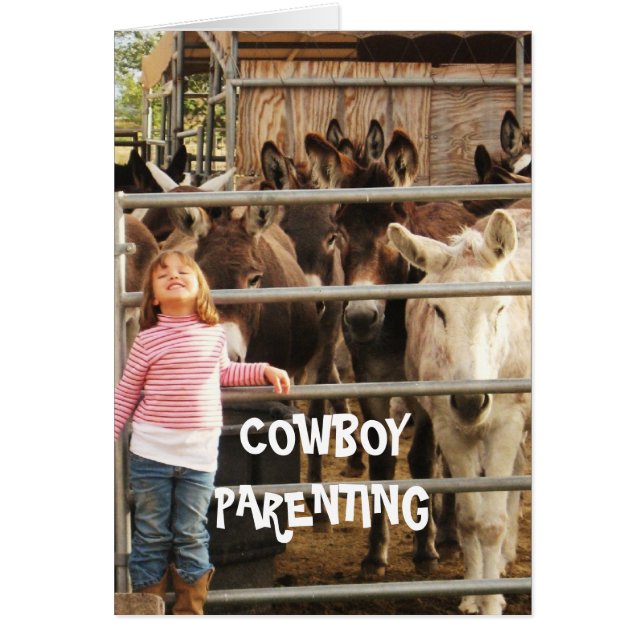 Rent hus - Cowboybarnuppfostran Hälsningskort (Framsidan)