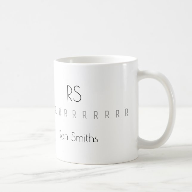 rent monogram (namn + initialer) kaffemugg (Höger)