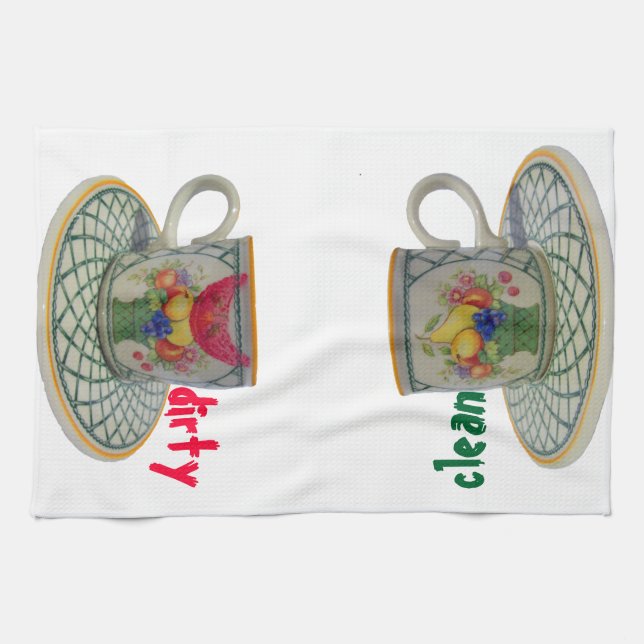 Rent och smutsa ner disk kökshandduk (Horisontell)