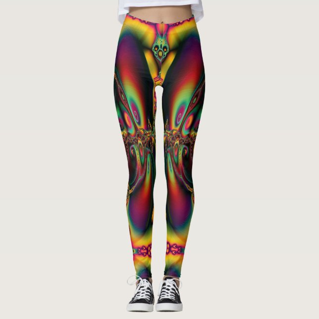 Rent Psykedelisk Leggings (Framsida)