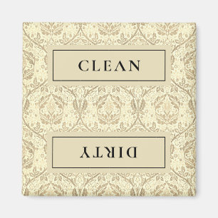 RENT SMUTSIG Sepia Tan Blommig diskmaskin Magnet