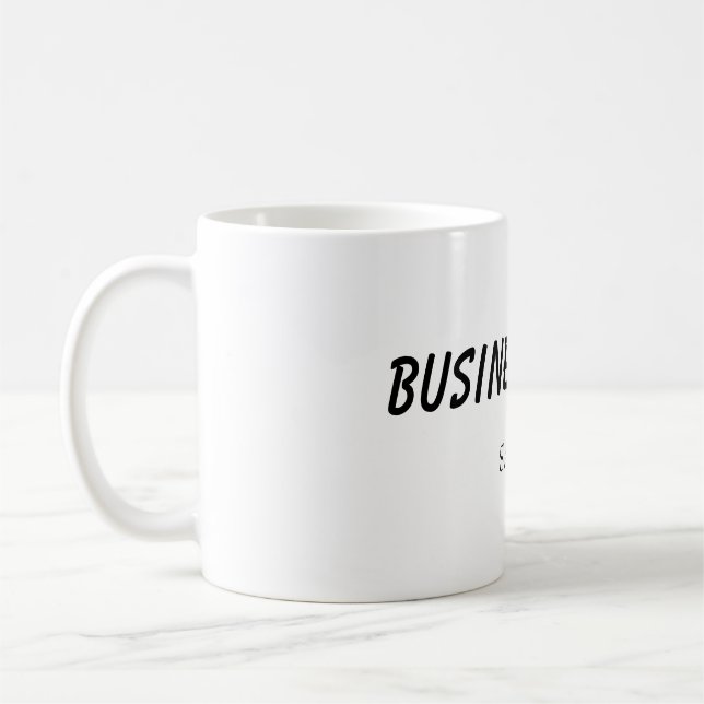 rent vattenfärgsskript med blå grönt, moderna affä kaffemugg (Vänster)