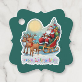 Rentierschlitten mit Rudi -  Gåvor Etiketter