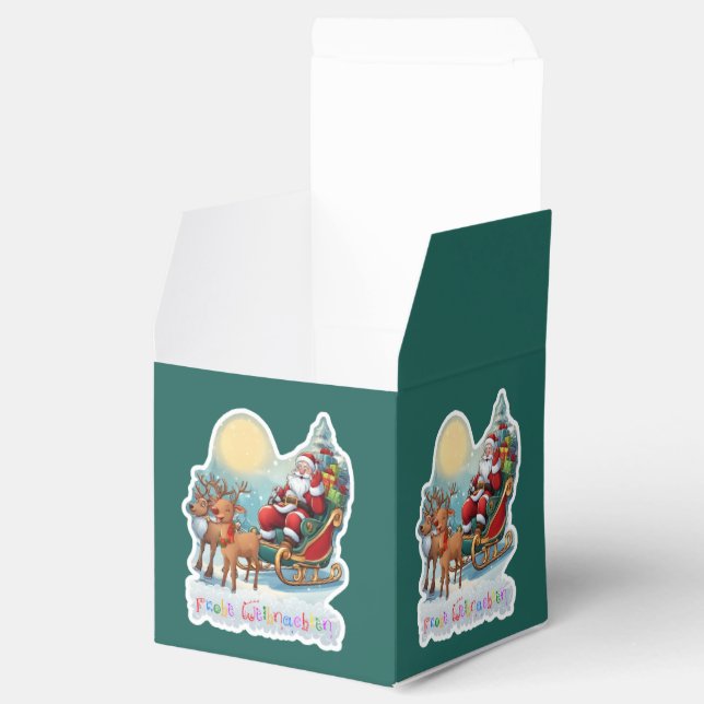 Rentierschlitten mit Rudi -  Presentaskar (Öppnad)