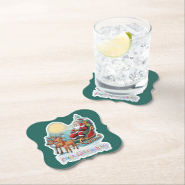 Rentierschlitten mit Rudi -  Underlägg Papper