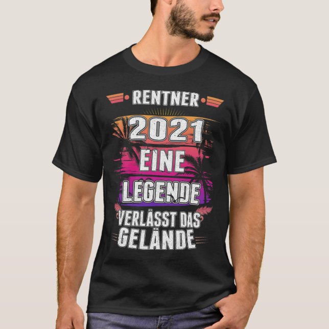 Rentner Legende Ruhestand Mitarbeiter Pension T Shirt (Framsida)