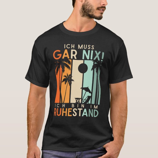 Rentner Urlaub Strand Ruhestand Rente T Shirt (Framsida)