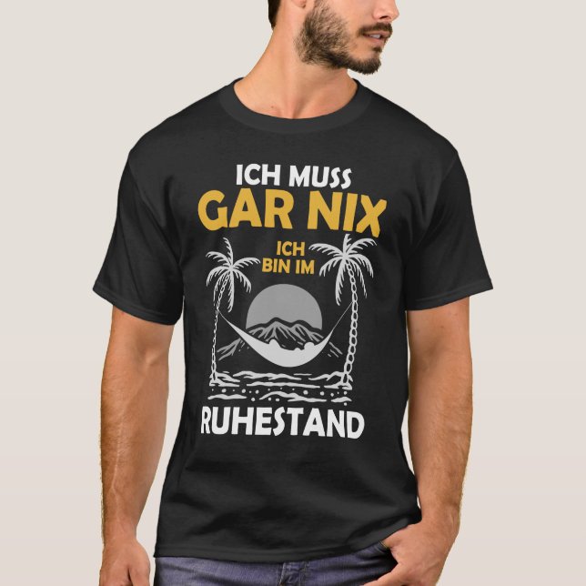 Rentner Urlaub Strand Ruhestand T Shirt (Framsida)