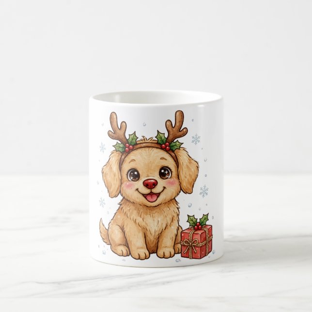 Renvalp jul hund kaffemugg (Center)