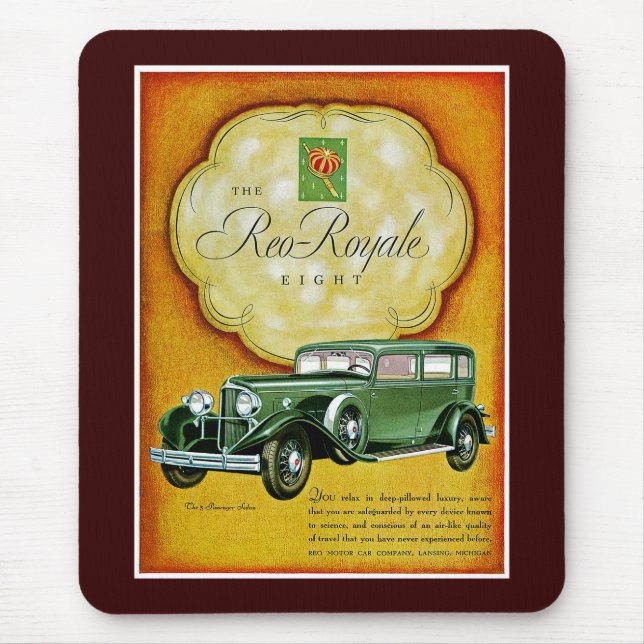 Reo Royale Eight Automobile Ad Musmatta (Framsidan)