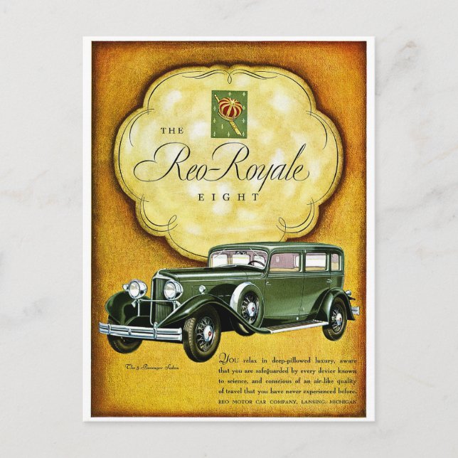 Reo Royale Eight Vykort (Framsida)
