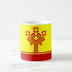 Reoffentlig region Chuvashia flagga russia land Kaffemugg