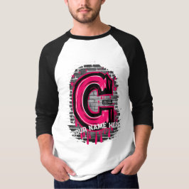 Rep ditt namn: Anpassadet Graffiti Brev C T Shirt