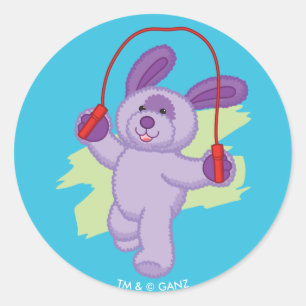 Rep för överhopp för valp för Webkinz   Runt Klistermärke