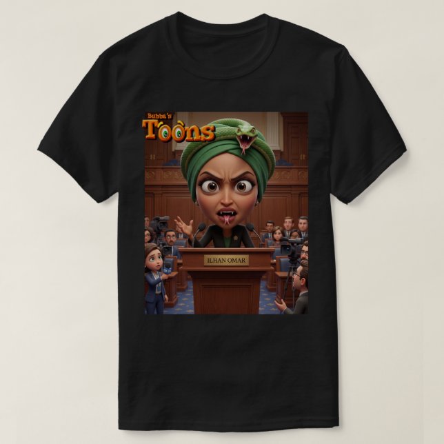 REP. ILHAN OMAR (D) MN - IS A SNAKE T SHIRT (Design framsida)