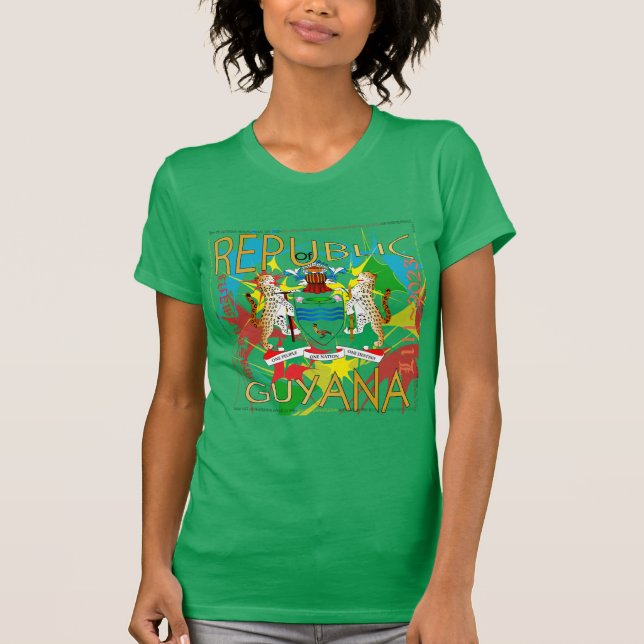 REP OF GUYANA MASHRAMANI L111-2023 T-Shirt (Framsida)