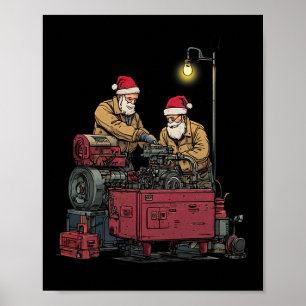 Rep på jultomtens mekaniska julklapp poster