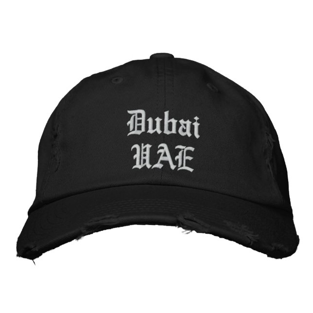 Rep Ya Huva Anpassningsbar Dubai Broderad Keps (Framsida)