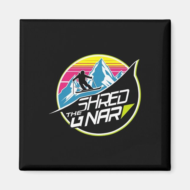 Repa Gnar Skidåkning Freestyle Diamond Vinter T-Sh Magnet (Framsidan)