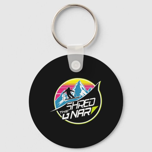 Repa Gnar Skiing Freestyle Diamond Vinter Sport Nyckelring (Framsida)