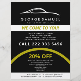 Reparation av anpassningsbarnas bil och modern aut reklamblad