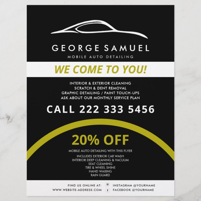 Reparation av anpassningsbarnas bil och modern aut reklamblad (Framsidan)