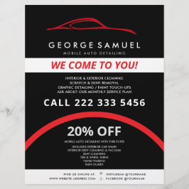 Reparation av anpassningsbarnas bil och modern aut reklamblad