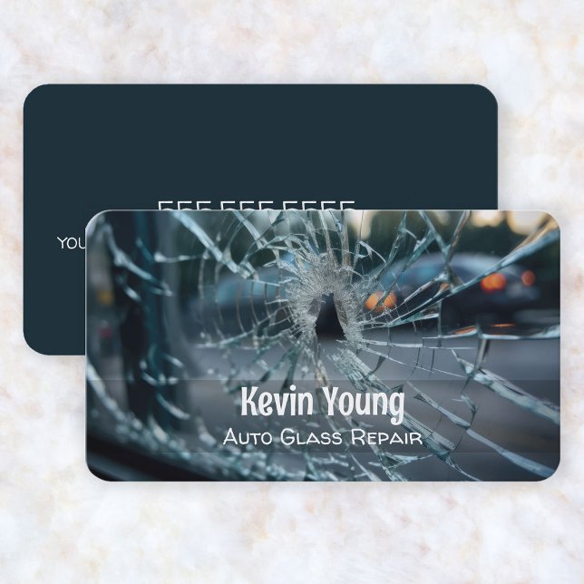 Reparation av automatiskt glas visitkort (Auto Glass Repair Business Cards)