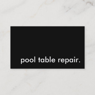 Reparation av bassäng bord. visitkort