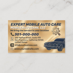 Reparation av bilar & Bil AC Specialist Metall Alu Visitkort