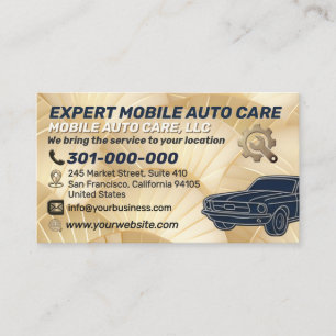 Reparation av bilar & Bil AC Specialist Metall Alu Visitkort
