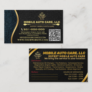 Reparation av bilar & Bil AC Specialist Metall Gul Visitkort