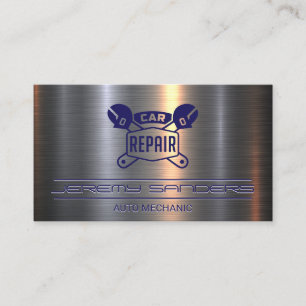 Reparation av bilar Wrenches Metallisk Visitkort
