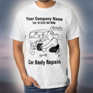 Reparation av bilkarosseri - med Namn och kontakti T Shirt