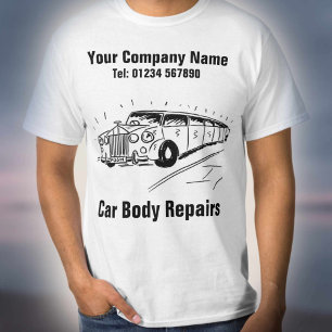 Reparation av bilkarosseri - med Namn och kontakti T Shirt