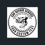 Reparation av bilverkstäder, ägare av Vintage bil  Stämpel<br><div class="desc">Kundservice Reparation Garage Owner Vintage bil - eget namn för Vintage bil med snyggt kurvtext som du kan anpassa med ditt företags namn eller någon annan anpassningsbar. Perfekt för reparation,  service eller bilförsäljning</div>