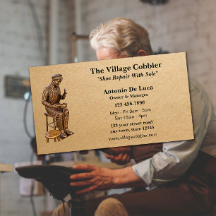 Reparation av cobbler Shoe Visitkort