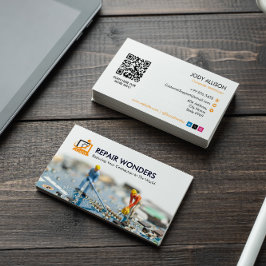 Reparation av datorer | Enkel vit animering Visitkort