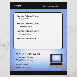 Reparation av datortekniker reklamblad