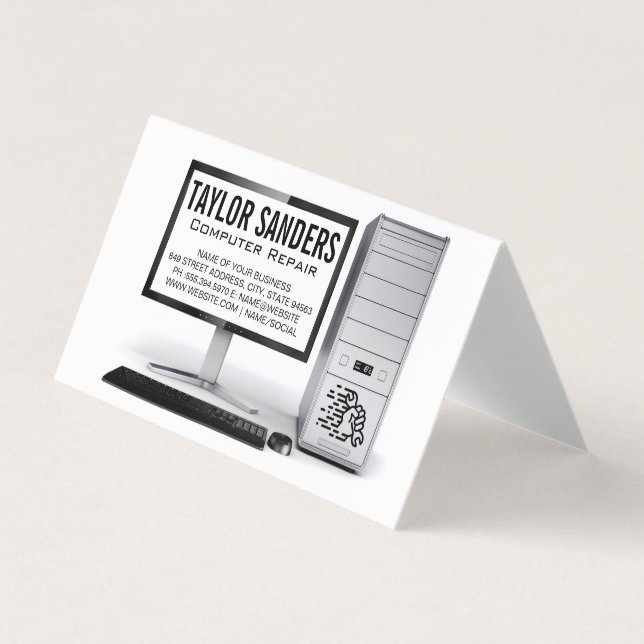 Reparation av datortekniker visitkort (Framsida)