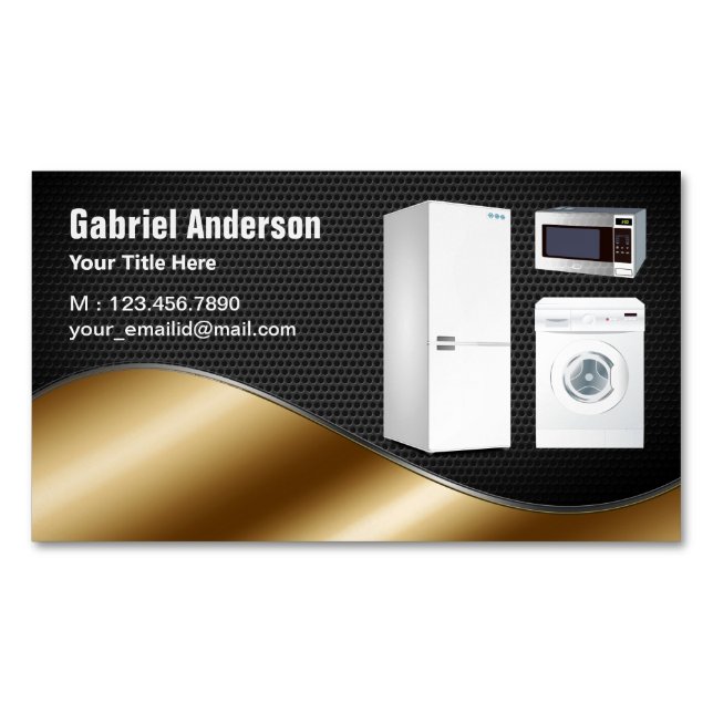 Reparation av enheter för svart maskor i Guld Magnetiska Visitkort (Framsida)