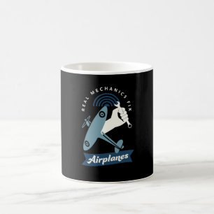 Reparation av flygplansskrov kaffemugg